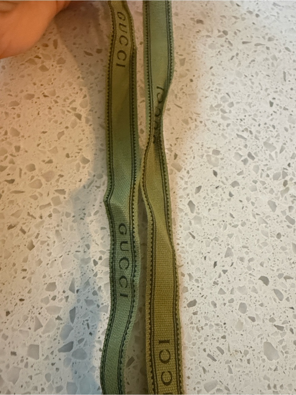 Gucci Green Branded 73” Gift Ribbon View 3